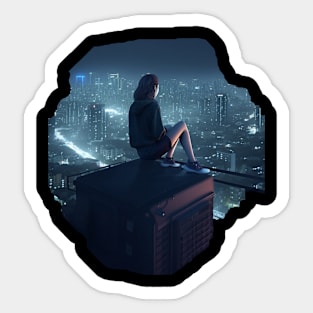 Lonely Girl Sticker